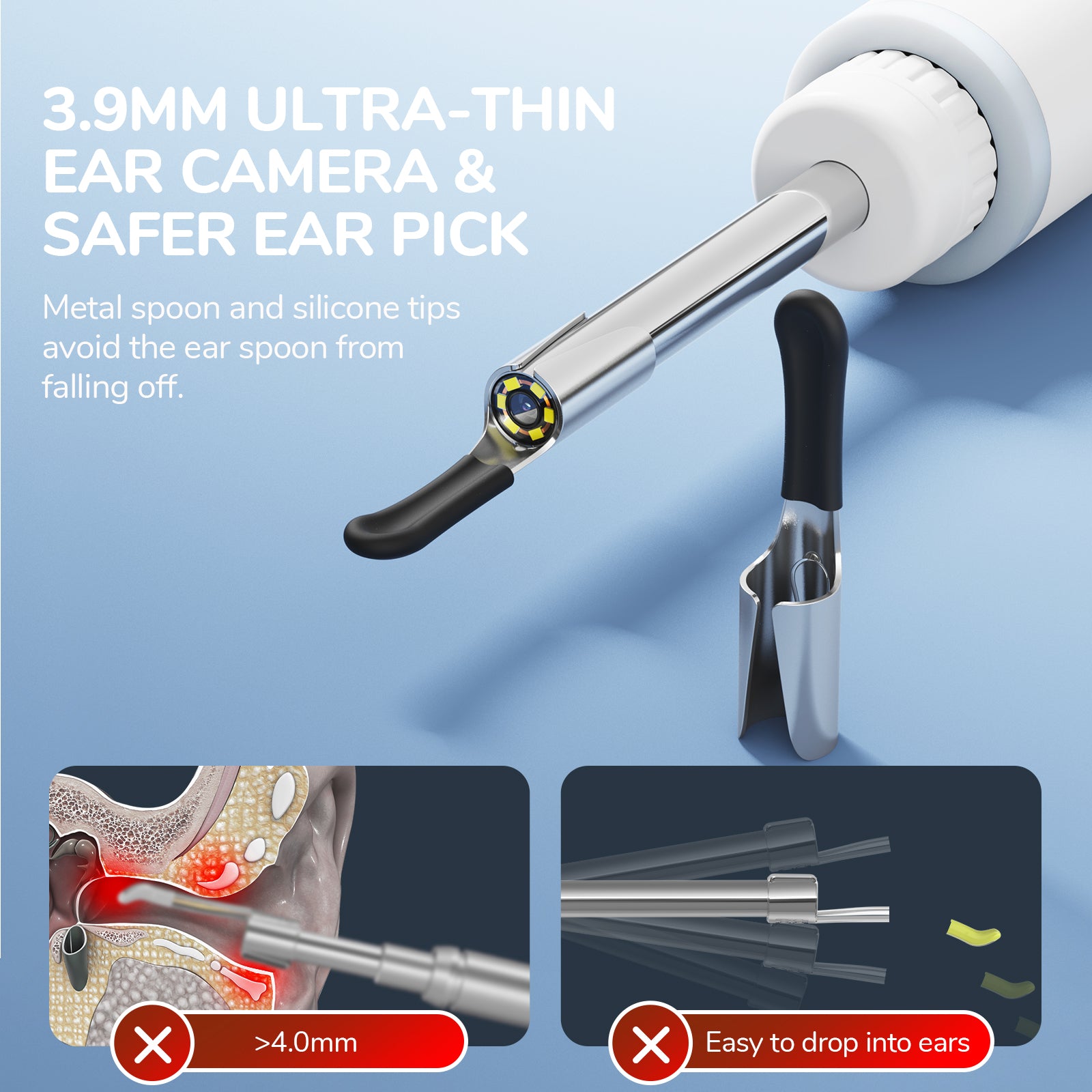 USB Otoscope Camera with Ear Wax Removal