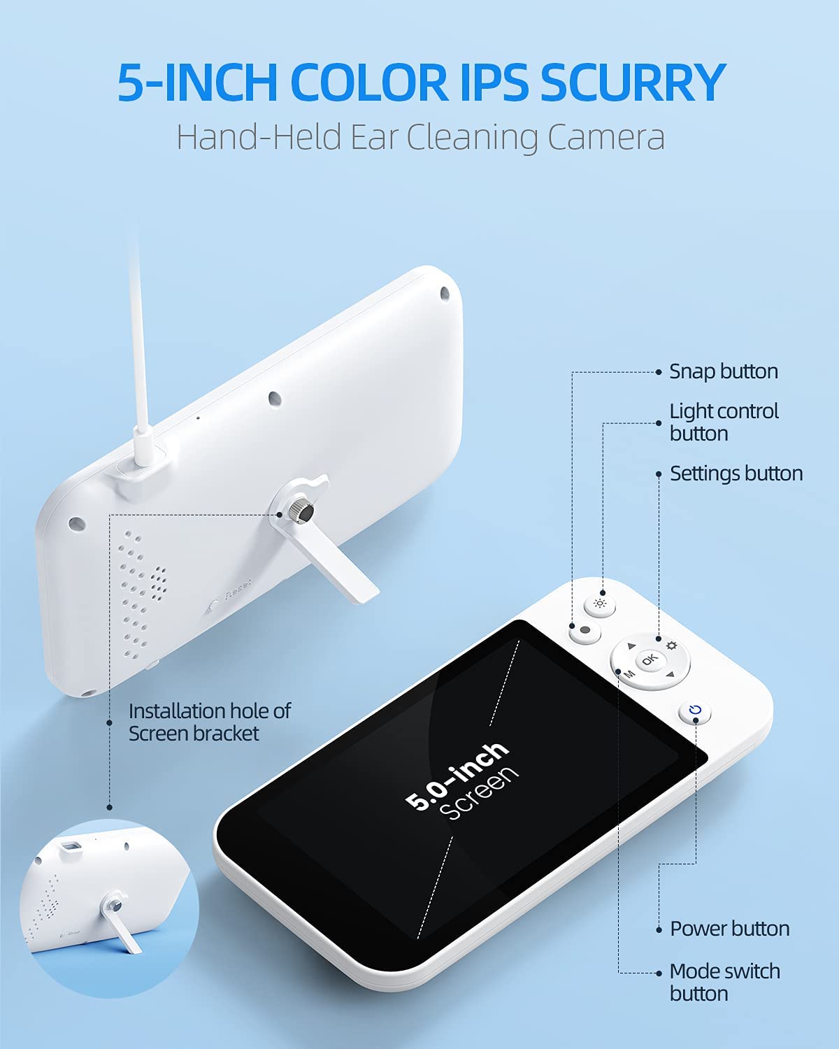 Digital Otoscope With 5 Inch Screen